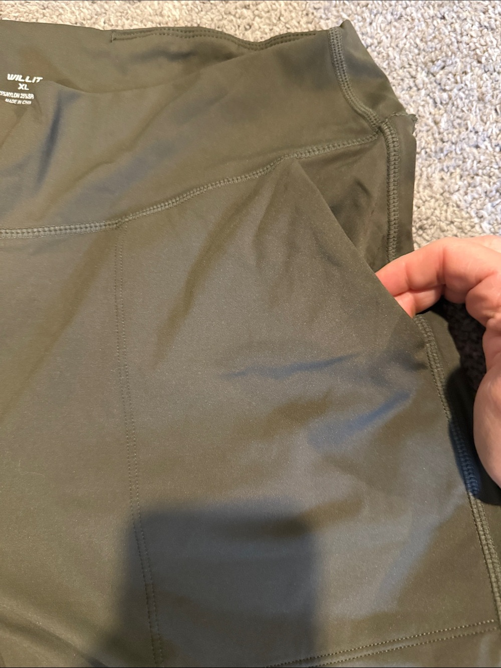 Olive Green Jogger Track Pants - Picture 5 of 6